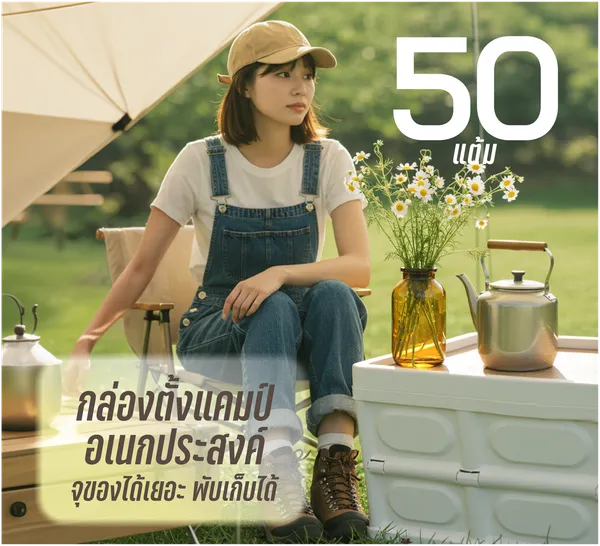 กล่องตั้งแคมป์ อเนกประสงค์ พับเก็บได้