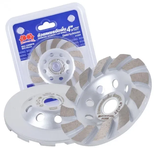 ใบเจียร์บัว 4" ถ้วยเพชรขัดพื้น 412SR BOXING