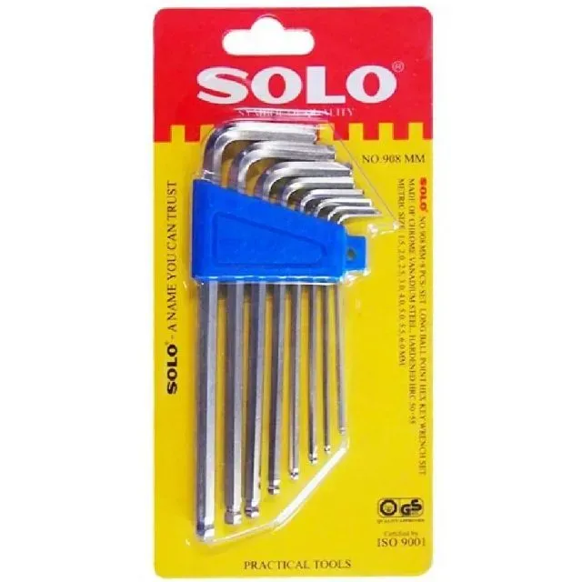 ชุดประแจหกเหลี่ยม SOLO No.908 MM